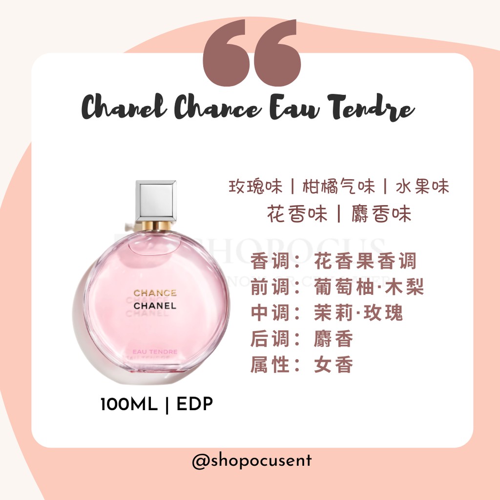 Chanel Chance Eau Tendre EDP 100ML | Shopee Malaysia