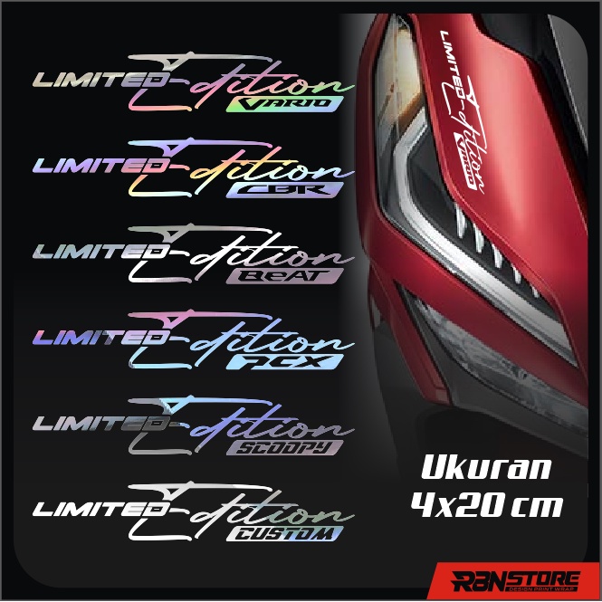 Limited EDITION STICKER Variations Of HONDA VARIO, PCX, BEAT, CBR CUTTING  STICKER SIGNATURE Version 2 HOLOGRAM And SOLID Colors