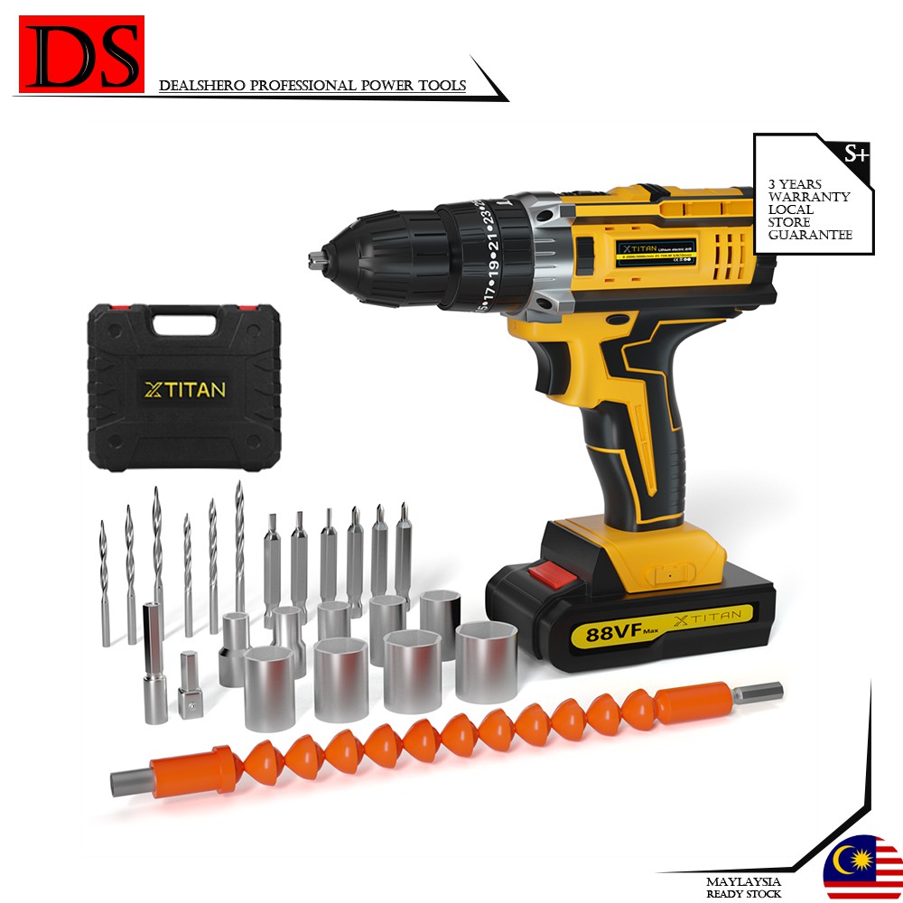 X TITAN Cordless Power Drill High Electric Screwdriver Elektrik