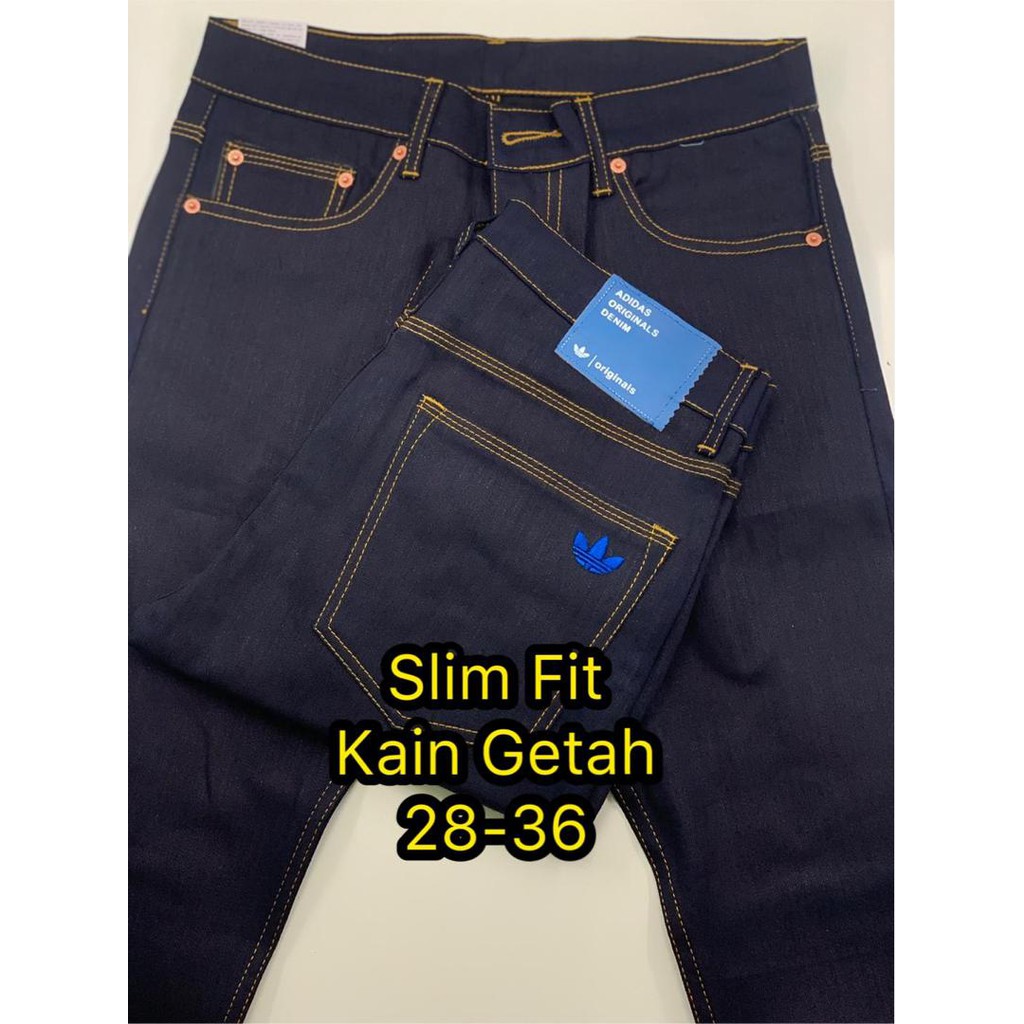 seluar adidas jeans slimfit stretcable for men Shopee Malaysia