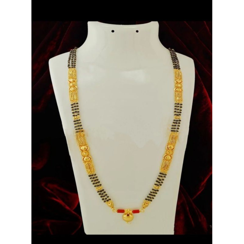 Thali chain with hot sale black beads