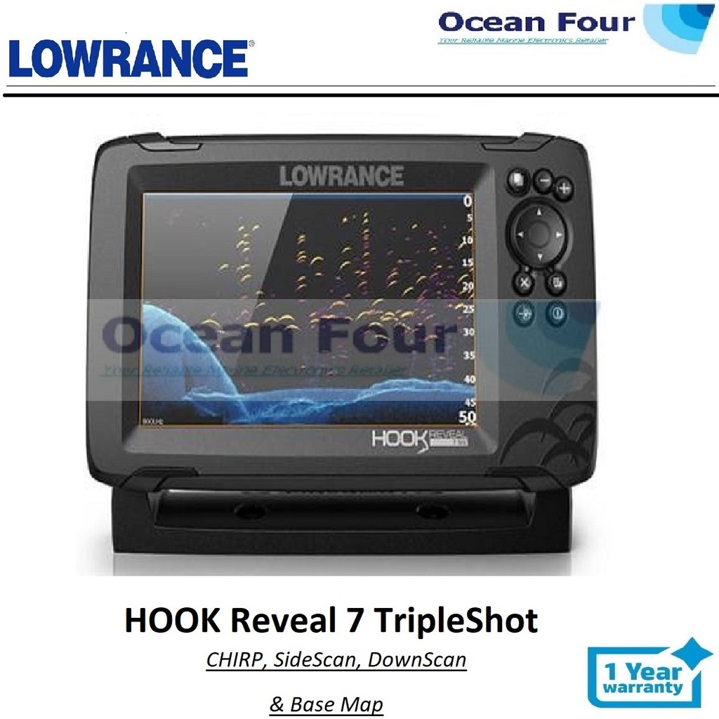 Lowrance Hook Reveal 7 TripleShot ROW BASEMAP/CMAP