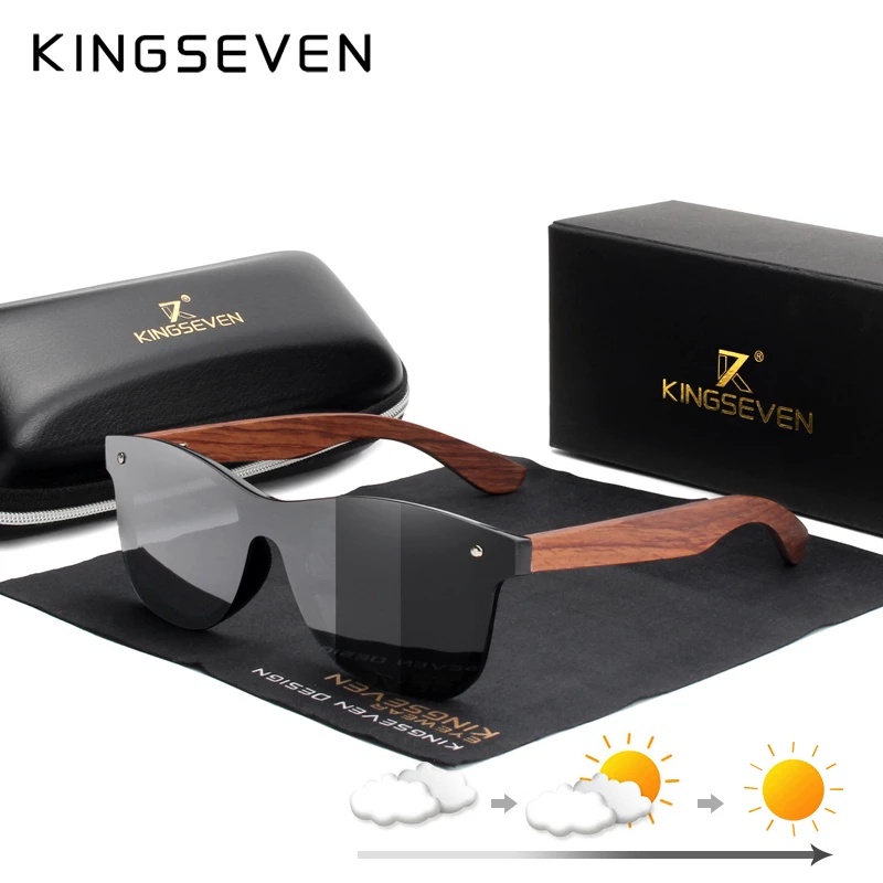 KINGSEVEN New Oversized Sunglasses Men And Women Polarized Mirror