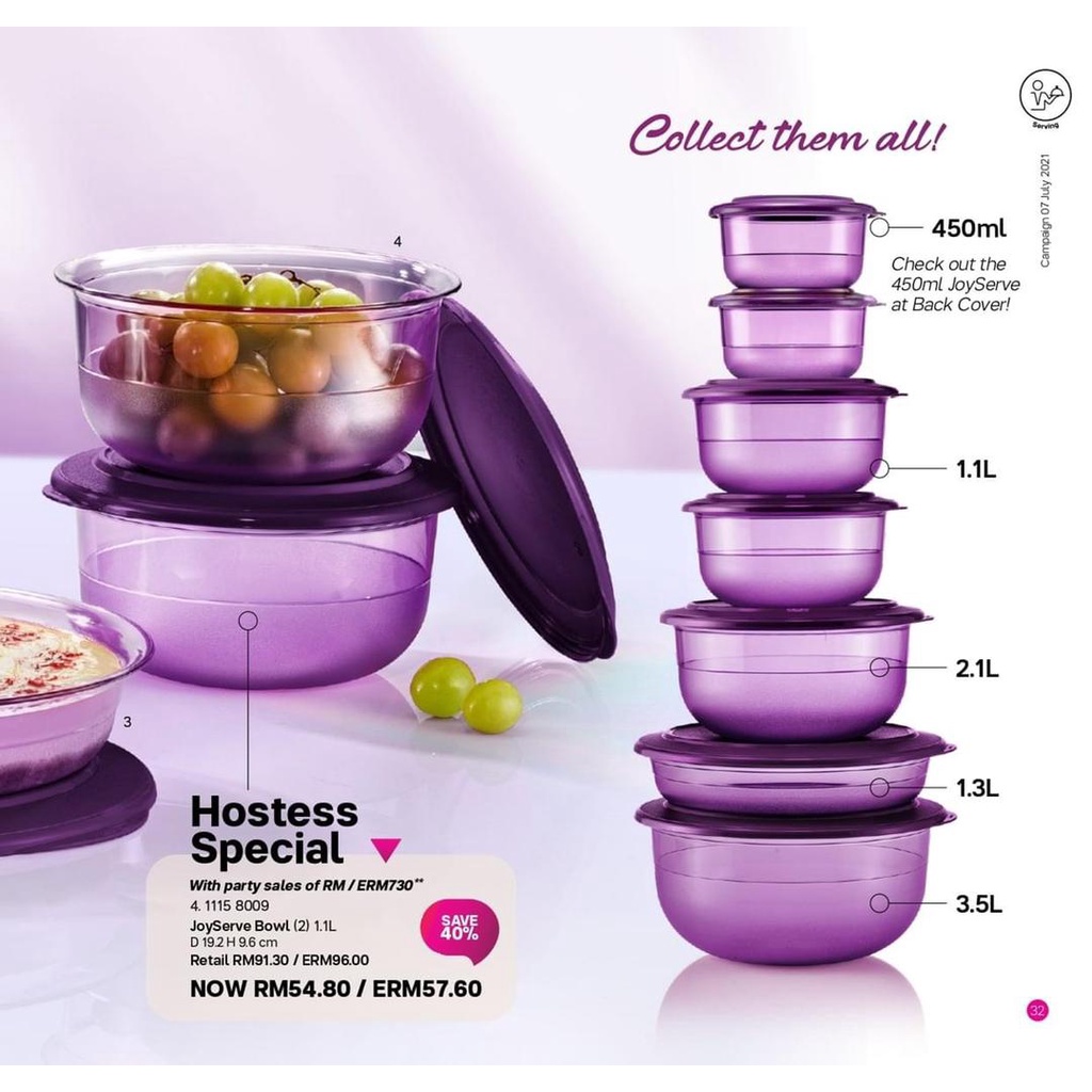 READY STOCK Tupperware Gourmet Server Set Raya Serving Serveware