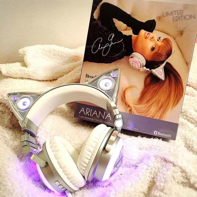 sold Brookstone Ariana Grande Cat Ear Headphones Shopee Malaysia