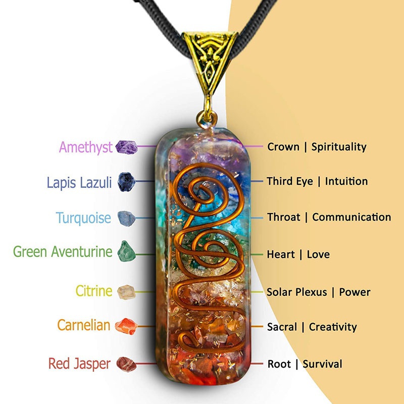 Chakra crystal pendant deals