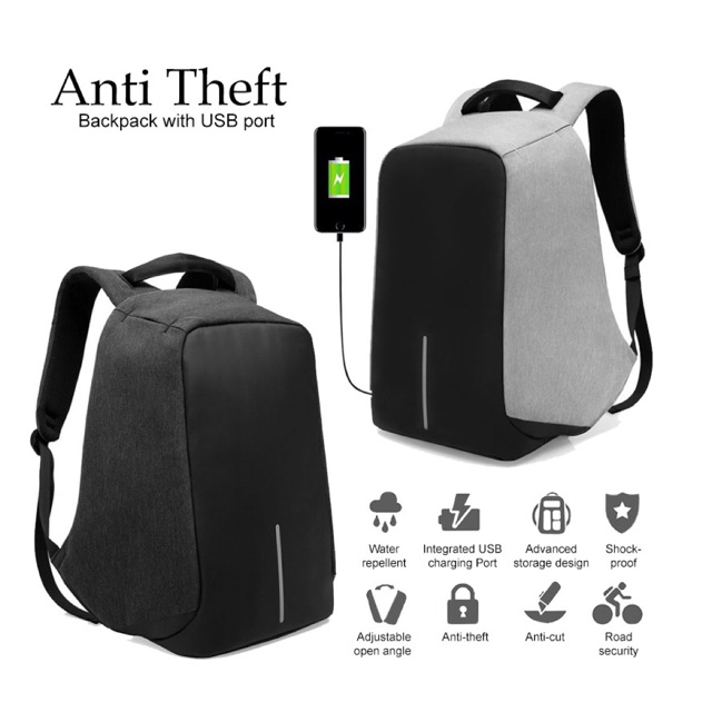 Anti theft 2024 backpack shopee