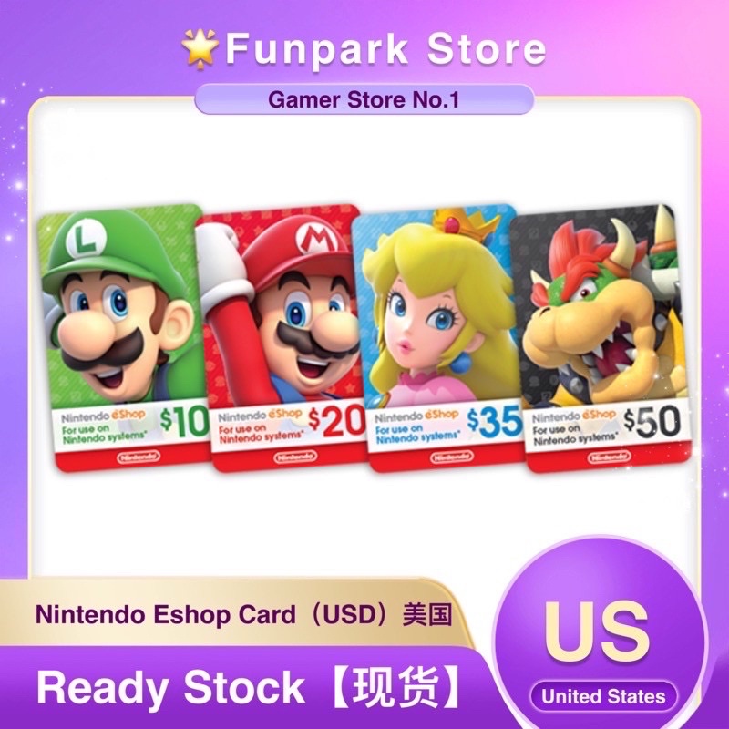 🇺🇸USA]Nintendo Switch eShop Prepaid Card Credit 5-100USD/Individual  Member (⚡Fast ), Video Gaming, Video Games, Nintendo on Carousell