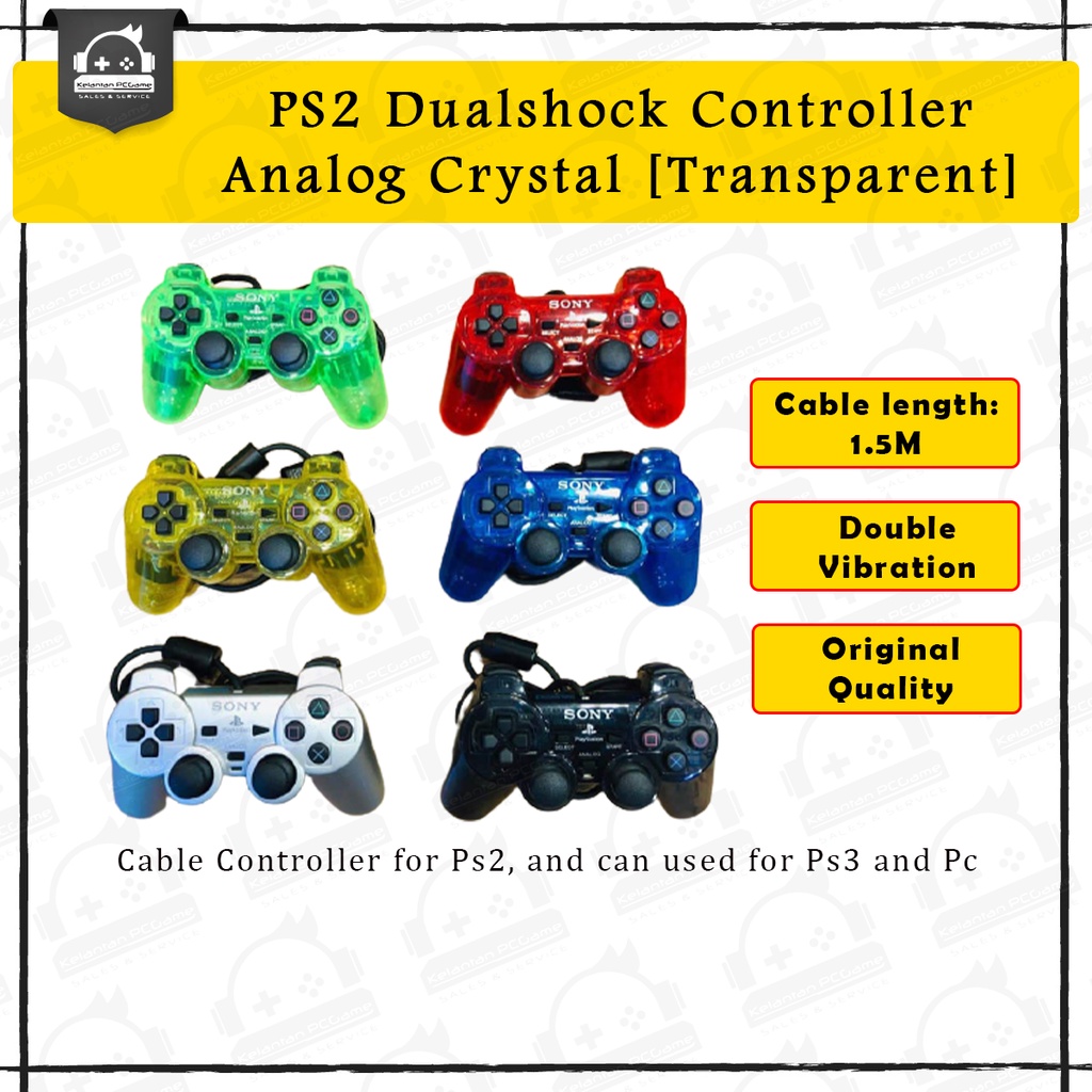  DUAL SHOCK Analog Controller - Crystal - PlayStation 2 : Video  Games