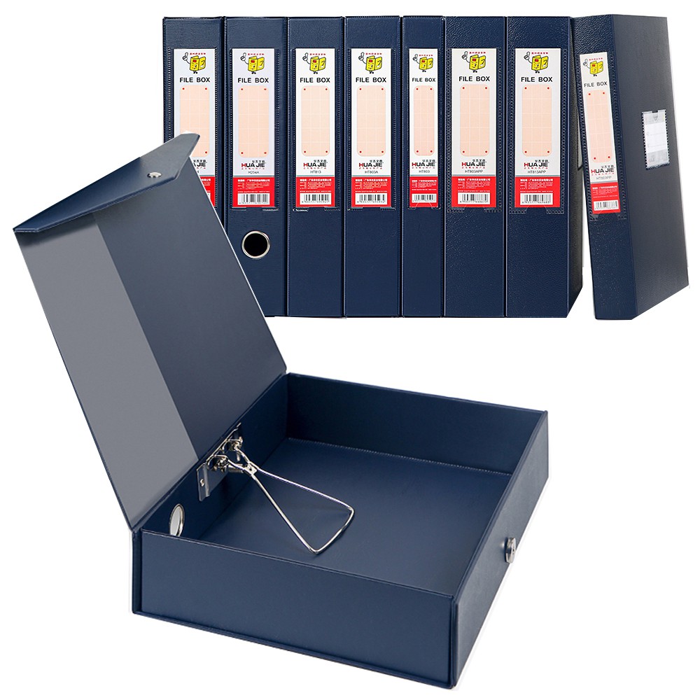 A4 File Box，File Organizer, Document Box Plastic Archive Box Office  Supplies, PVC with Lid, Storage Folder Storage Box H