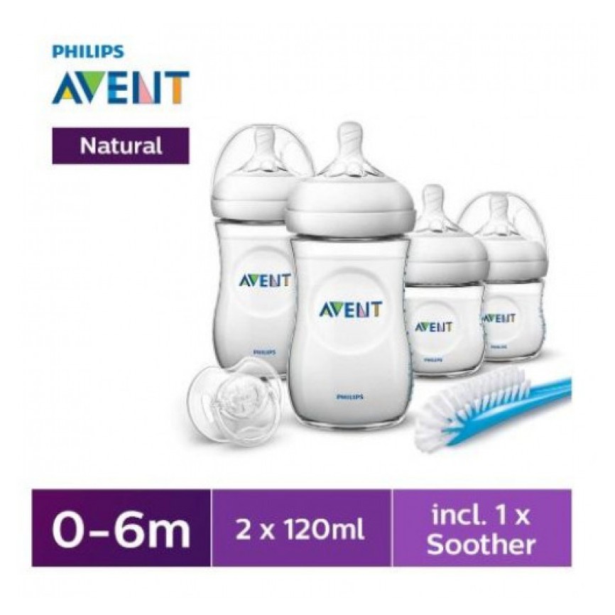 Philips avent natural glass bottle baby newborn sales starter set