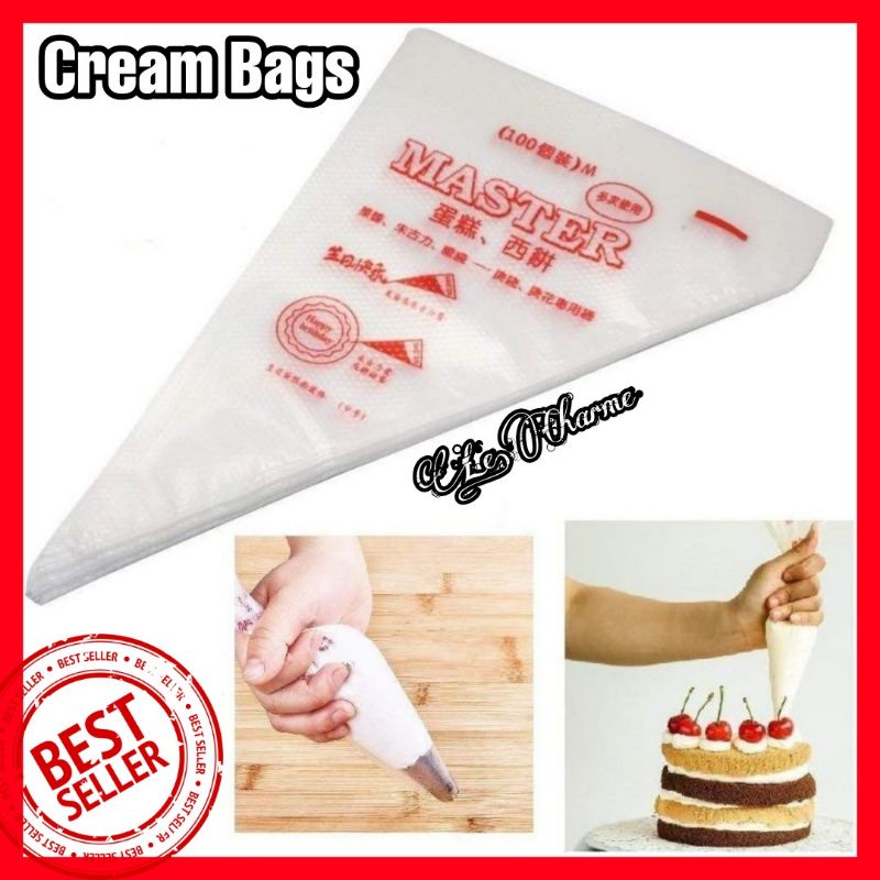 100Pcs Disposable Pastry Bag S/M/L Piping Bag Cake Cream Icing