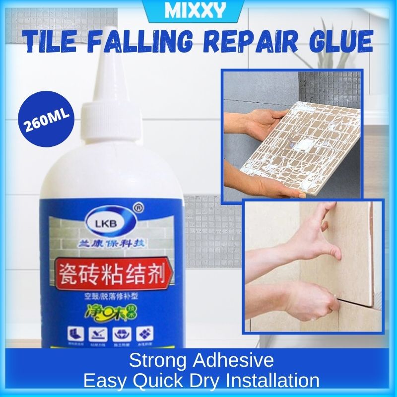 260ML Tile Repair Glue Impermeable Tile Adhesive Glue Heavy Duty Wall  Stickers Easy Bonded for Loose Tile New