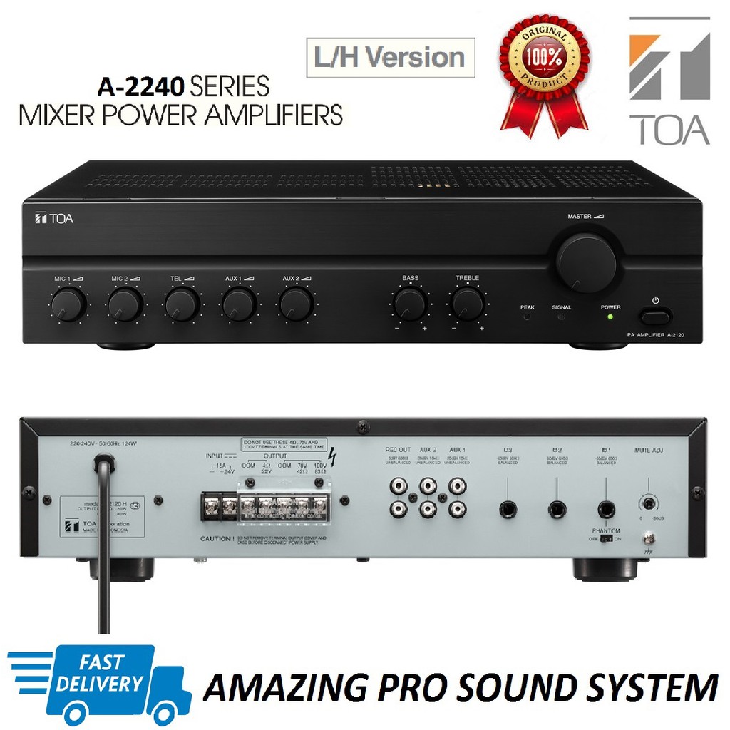 TOA A-2240 Mixer Power Amplifier (H version) 240W | Shopee Malaysia