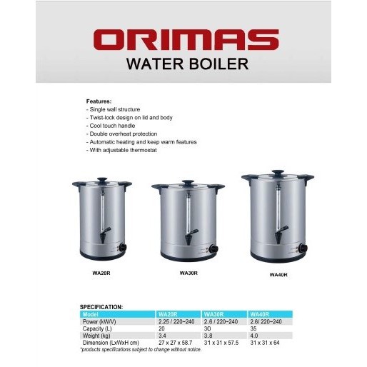 Stainless Steel Water Boiler, Capacity: 40 Ltr