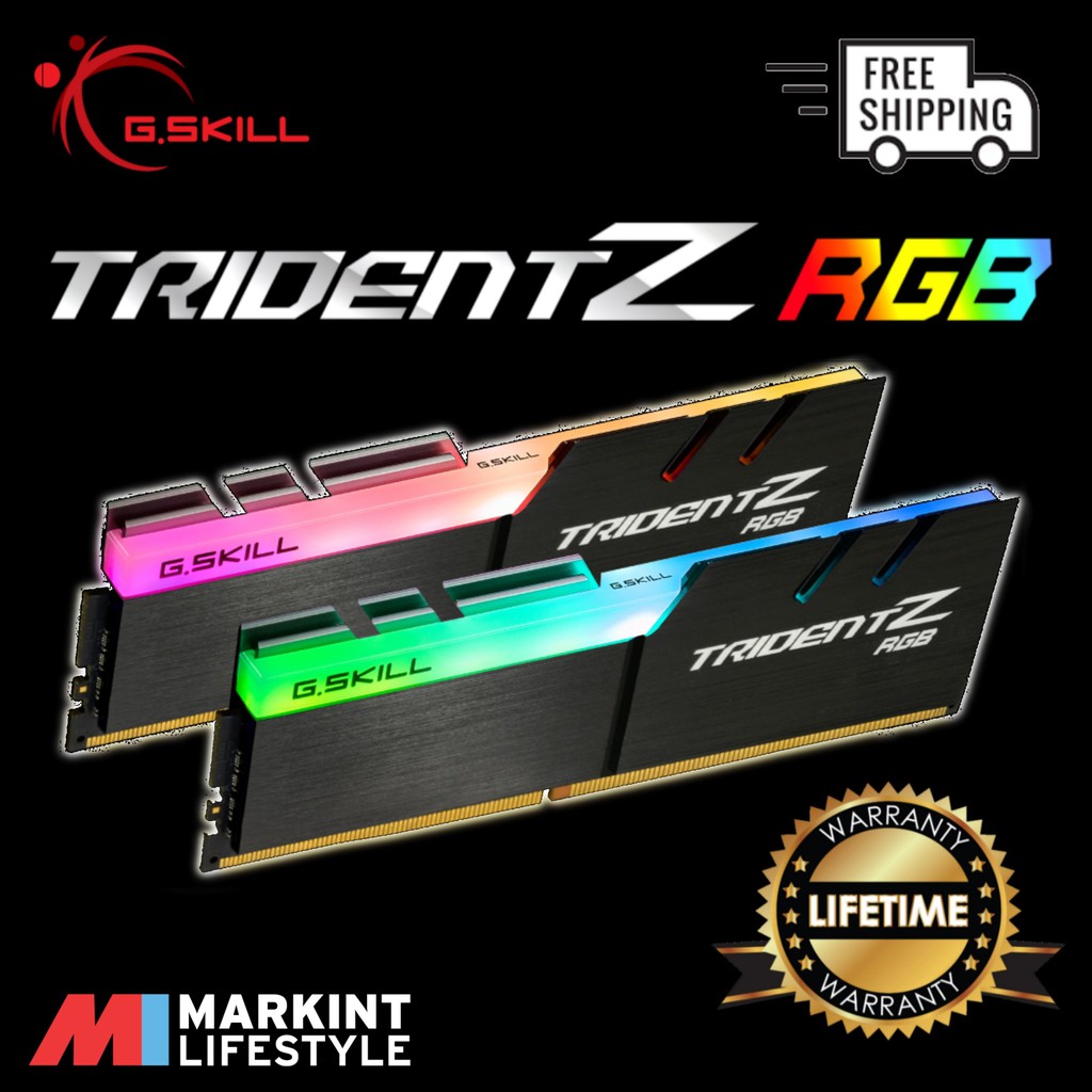 G.SKILL TRIDENT Z RGB 16GB (2x8GB) DDR4 2666 C18 DESKTOP RAM F4