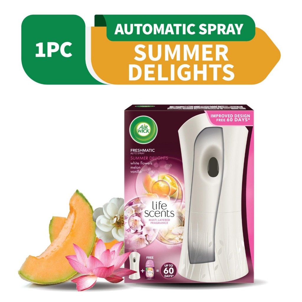 Air Wick Life Scents Air Freshener Automatic Spray Starter Kit (Summer  Delight / Sweet Lavender Days / Turquoise Oasis)