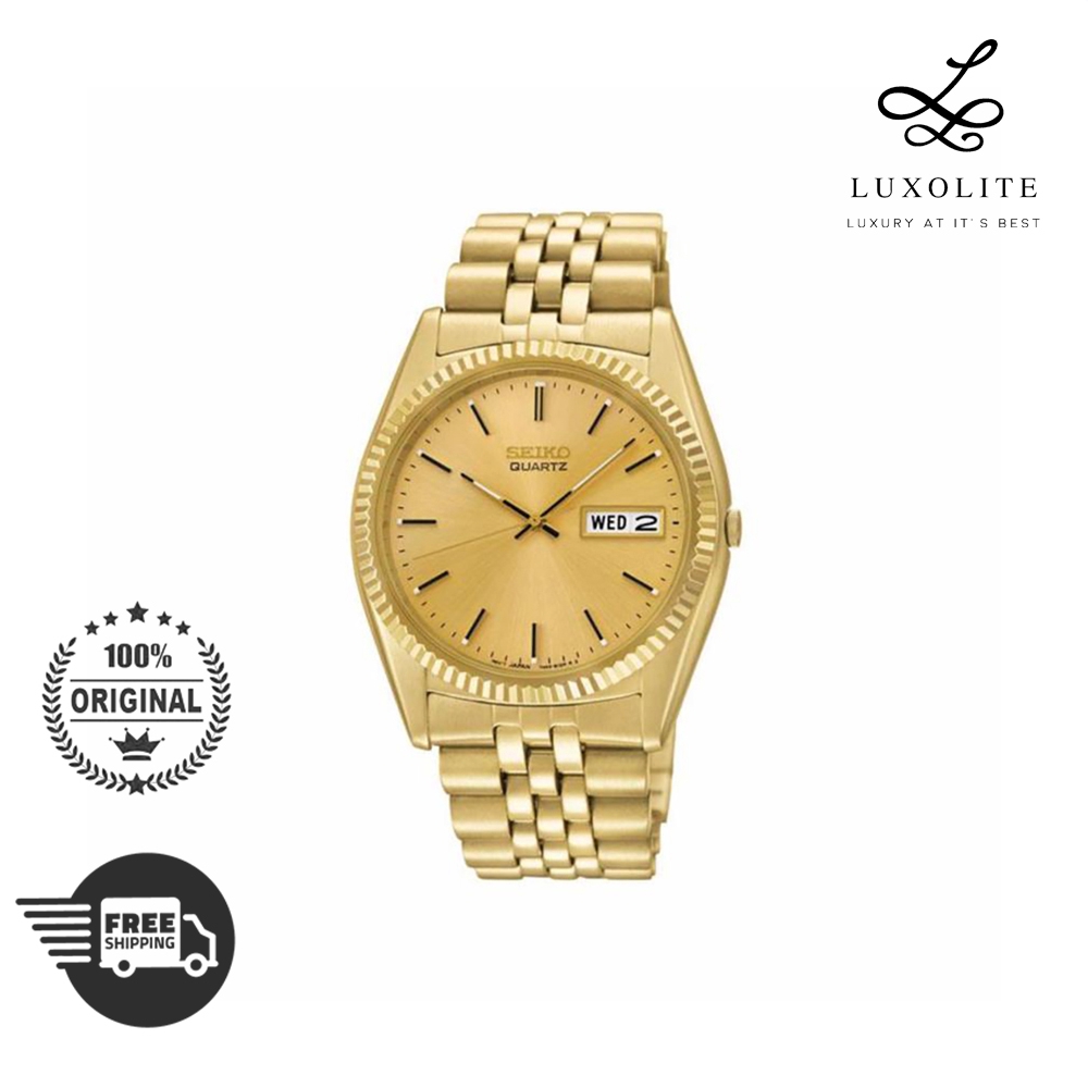 Seiko SGF206 Gold Stainless Steel Mens Watch Shopee Malaysia