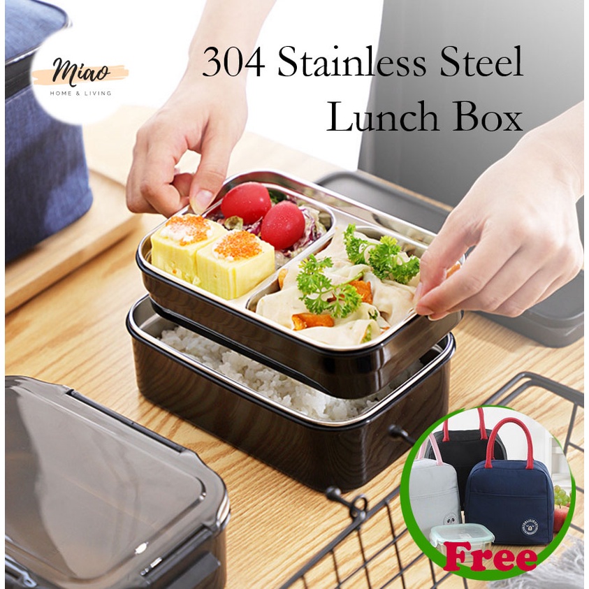 304 Stainless Steel Thermos Thermal Lunch Box Whit Bag Set Kid