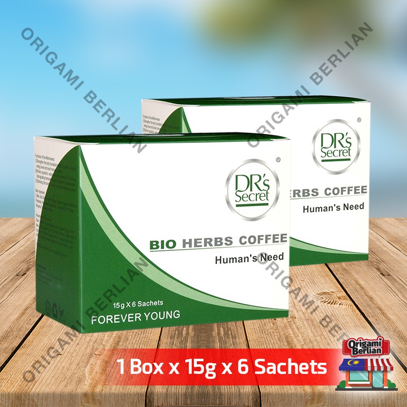 DR's SECRET BIO HERBS COFFEE 15G x 6 SACHETS
