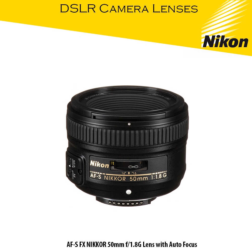 Nikon AF-S FX NIKKOR 50mm f/1.8G Lens with Auto Focus for Nikon