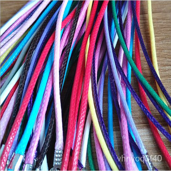 50pcs Adjustable Korean Waxed Polyester Cord Bracelet Random Mix