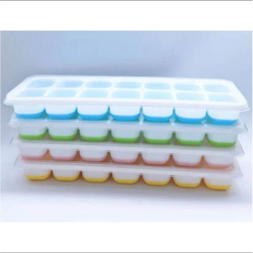 Ice Cube Tray With Cover Silicone Ice Mould With Lid