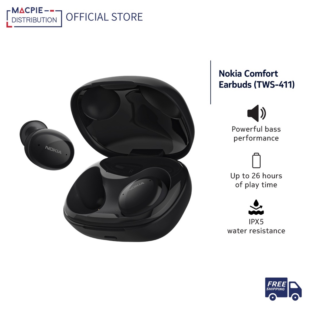 Nokia Comfort Earbuds TWS 411 Shopee Malaysia