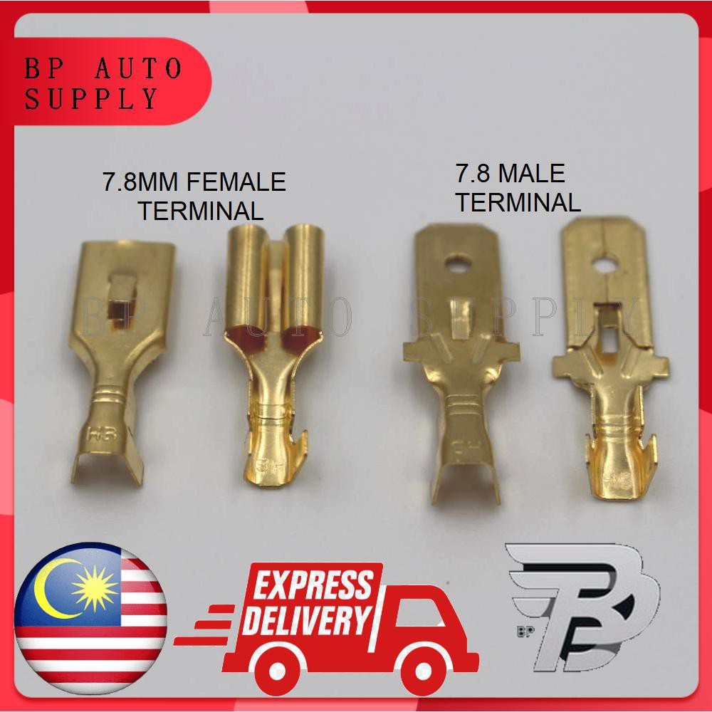 Terminal Clip Brass Wire Universal Gold Car Lorry Motor Male