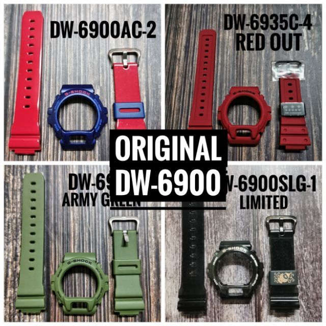 IN STOCK DW 6900 ORIGINAL G SHOCK BEZEL AND BAND. RESIN QUALITY