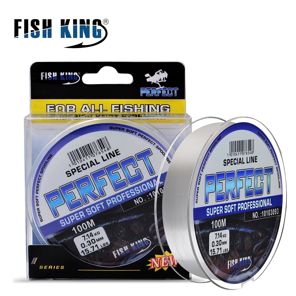 Fish King 1PCS 100M Fishing Leader Line Nylon Monofilament Fishing Line For  Carp Fly Fishing cord 4LB-34LB