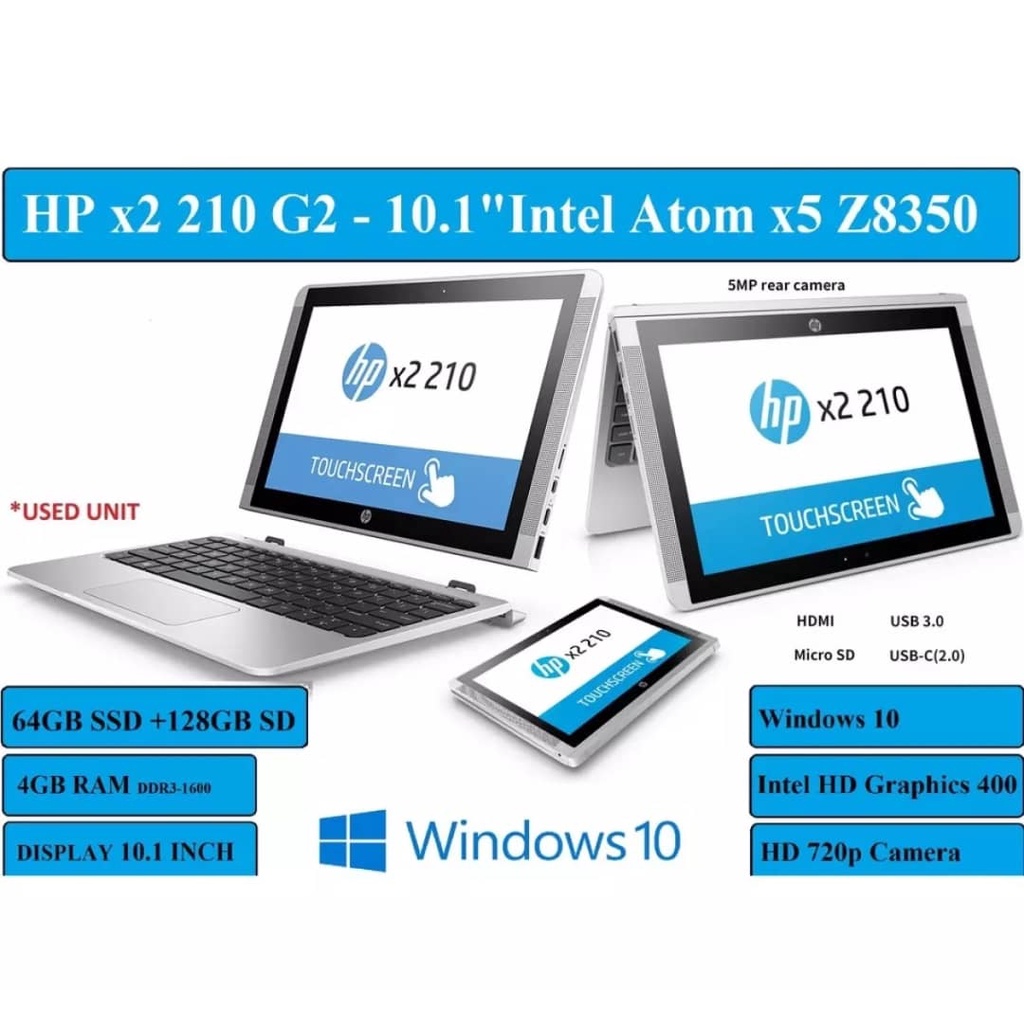 Hp x2 10.1 inch intel atom store 2gb 32gb 2 in 1 cloudbook