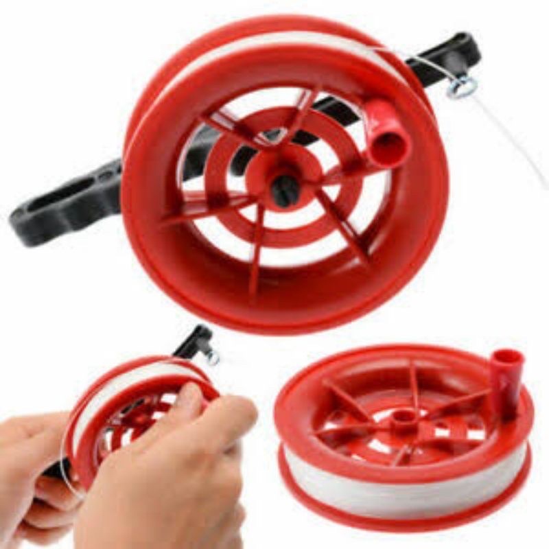 ABS 18cm Crystal kite string reel with Ball 200m line with lock