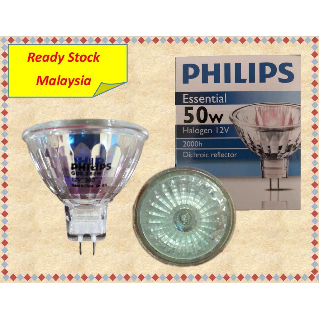 Philips essential halogen 12v deals dichroic reflector