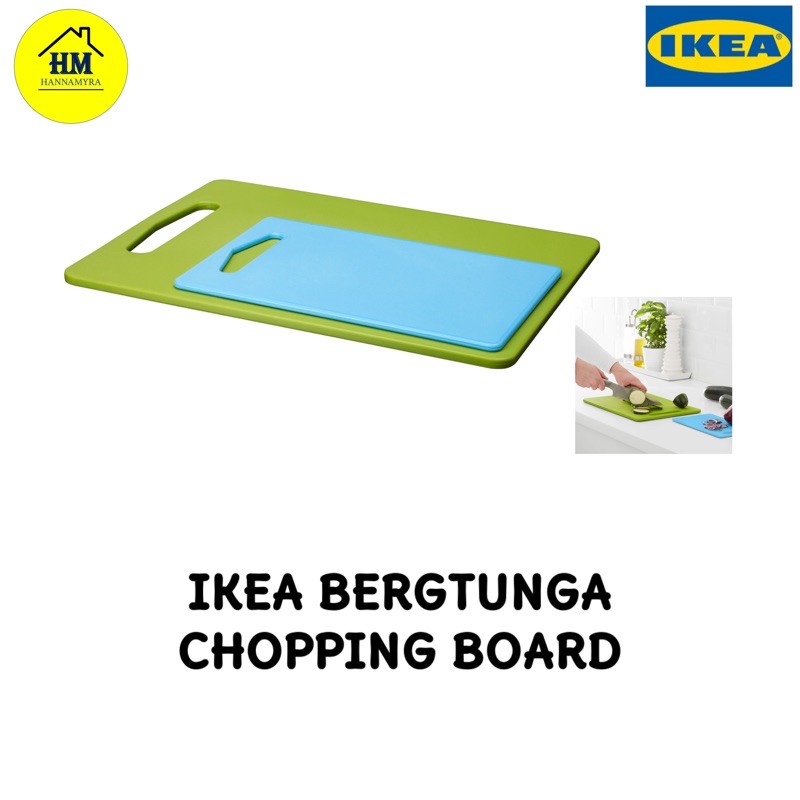 BERGTUNGA Cutting board, set of 2, dark blue/red - IKEA