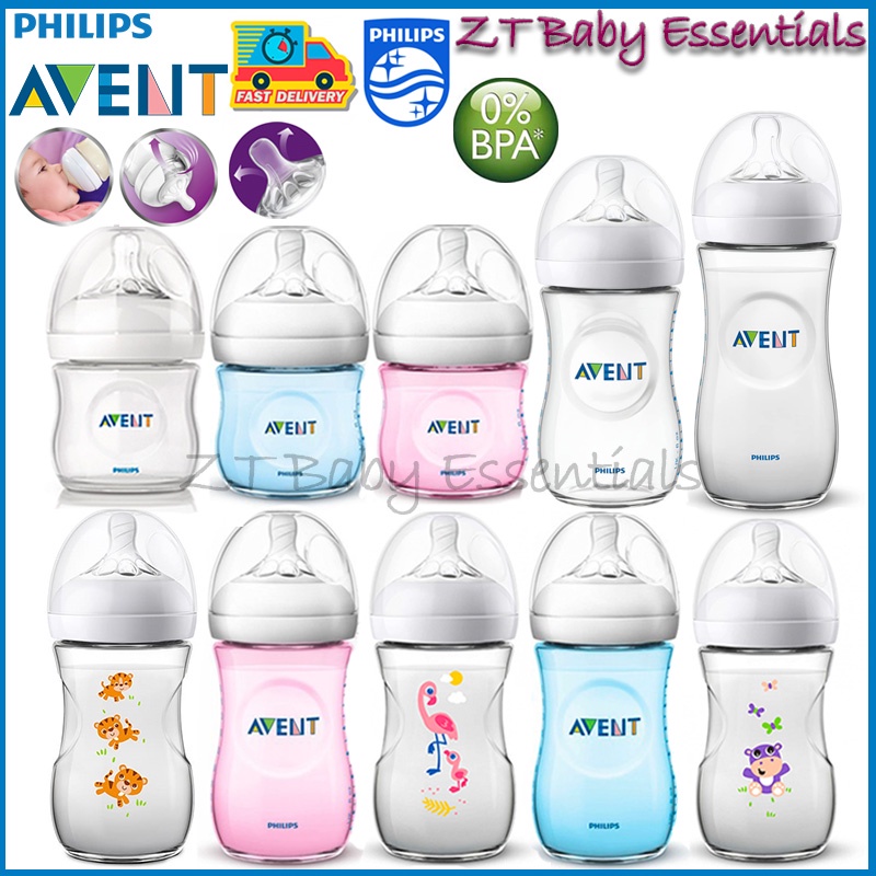 Philips Avent Natural Baby Bottles Natural Response Nipple Clear 11oz (Set  of 3)