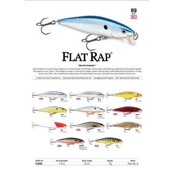 Rapala on sale flat rap