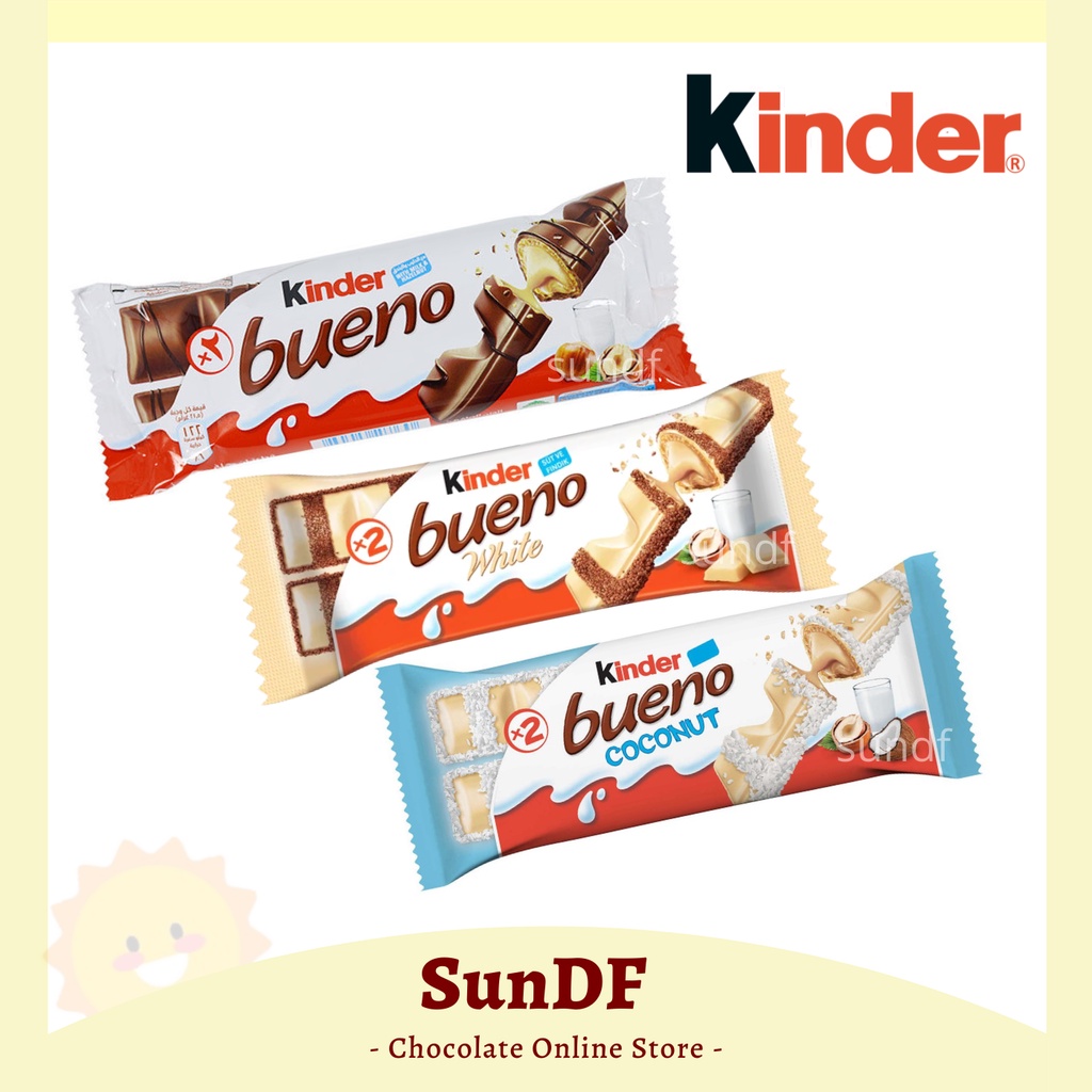 Kinder Bueno Choco/ White/ Coconut 39g~43g · Coklat Pangkor Chocolate