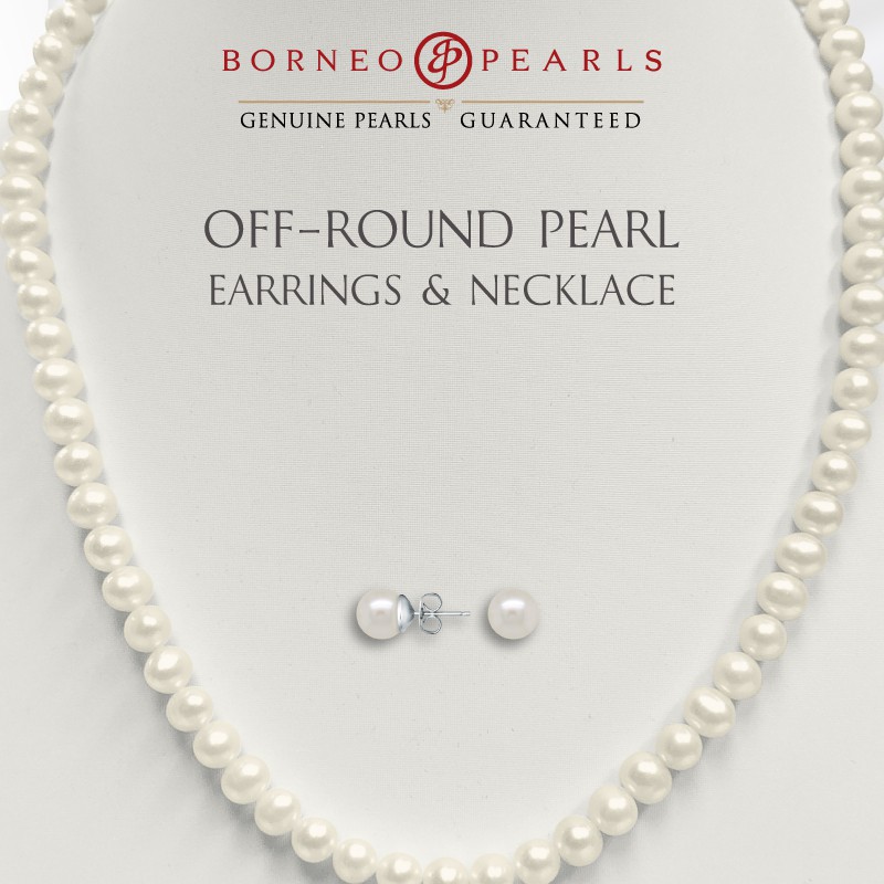9mm Classic Double Layer Pearl Necklace - Borneo Pearls