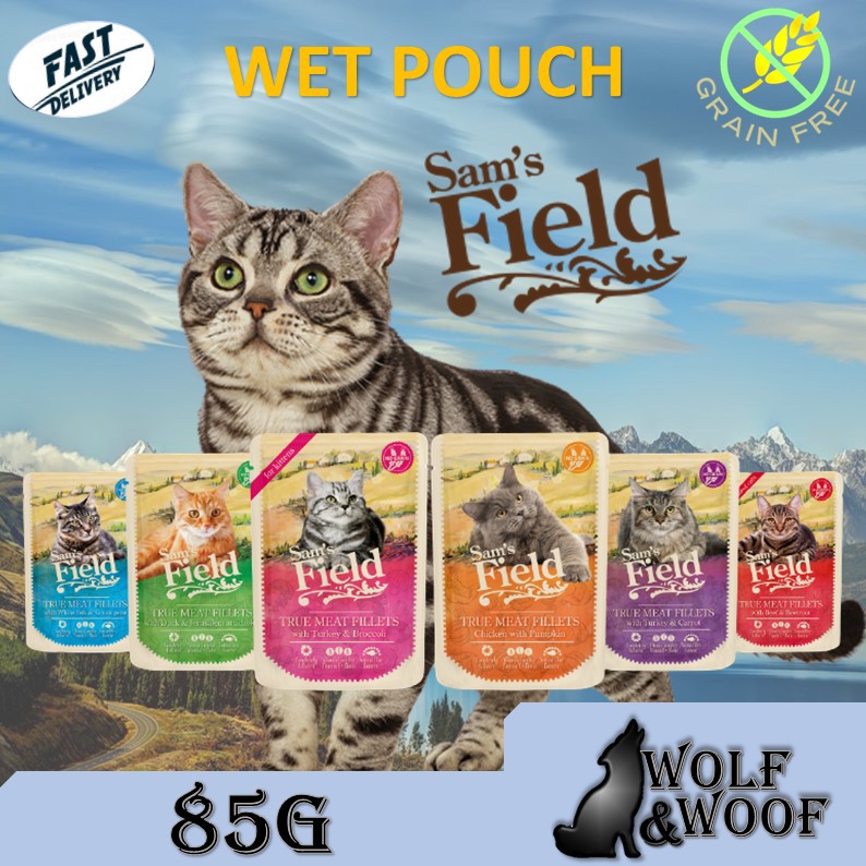 Makanan Anak Kucing Sam s Field Cat Pouch 85G Cat Wet Food