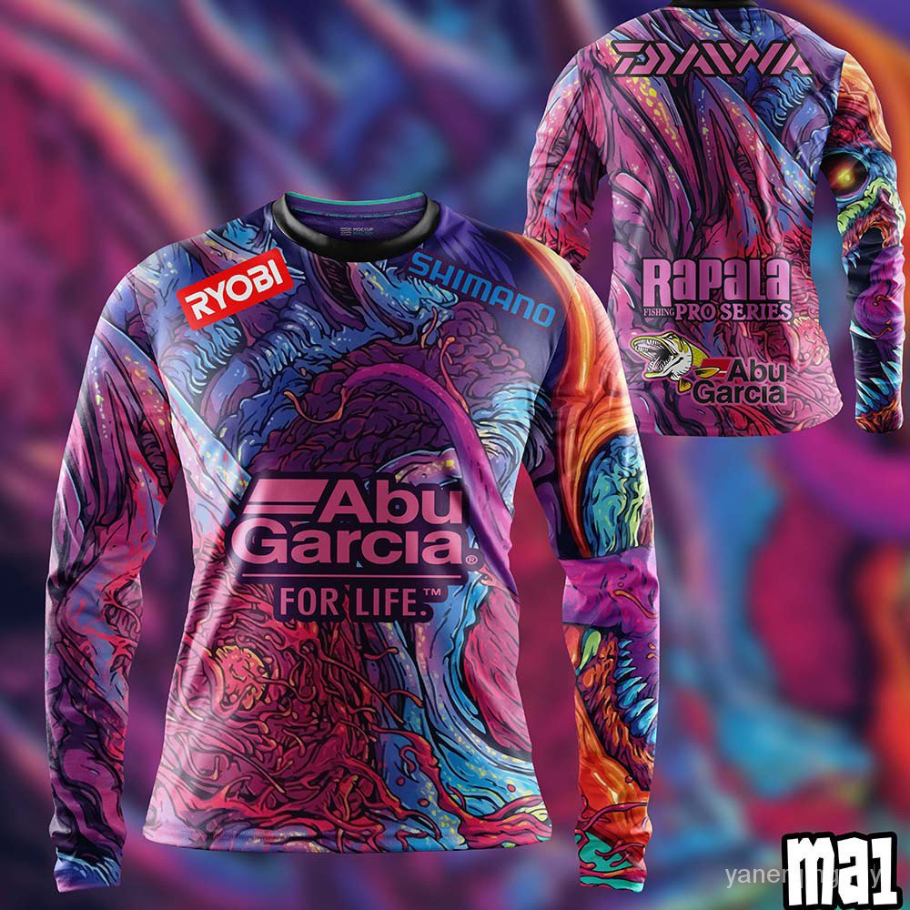 Baju Pancing DEEP SEA Edition Fishing Jersey FULL SUBLIMATION 3D T-SHIRT  BREATHABLE LONG SLEEVE TEE