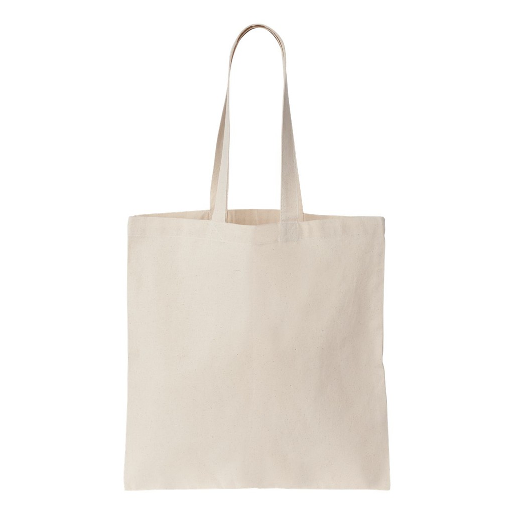 Plain canvas store tote bag