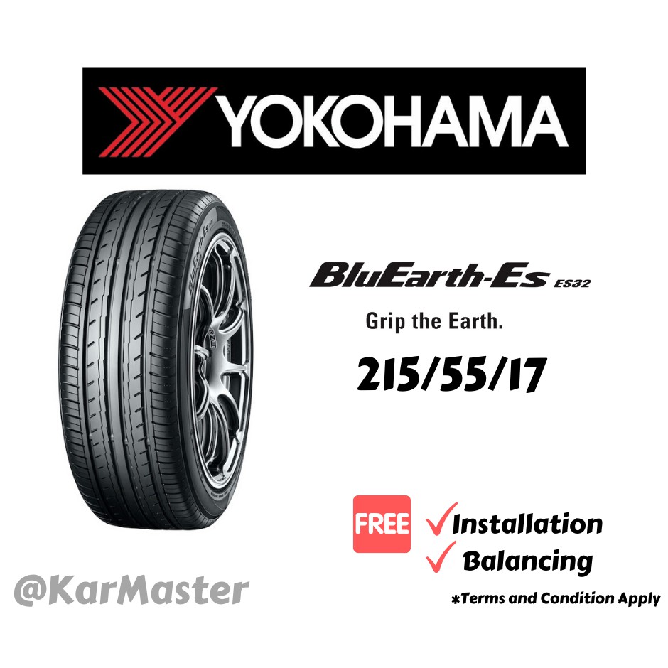 215/55/17 Yokohama BluEarth ES32 (With Installation) | Shopee Malaysia