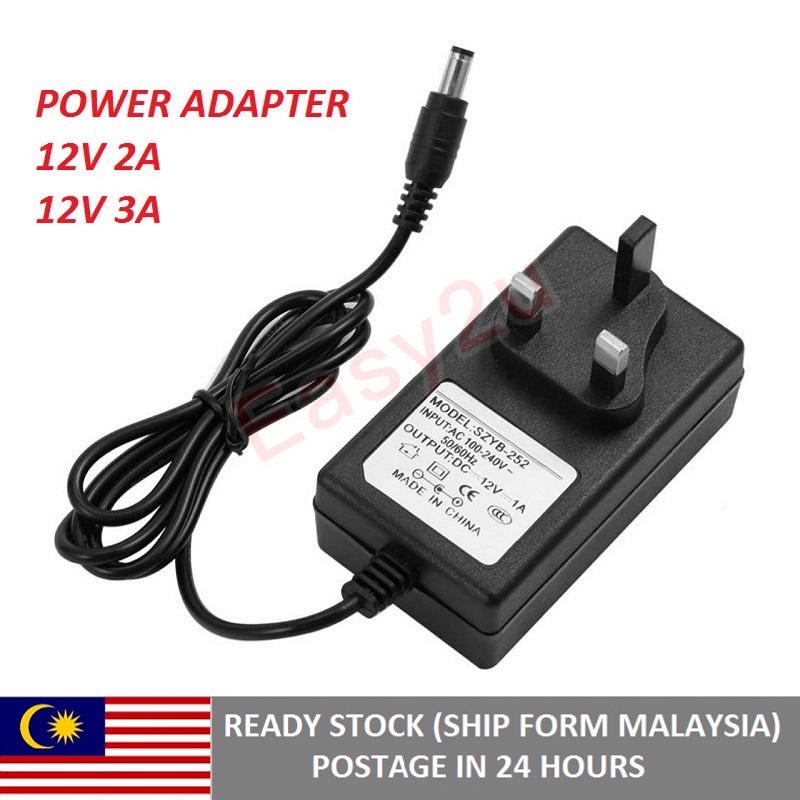 AC/DC Adapter Input: AC100-240V-50/60Hz Output 12V 1.5A - Fiber X Webshop