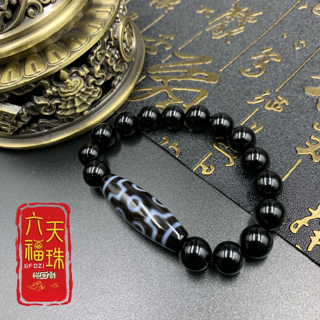 六福天珠6F Dzi 】七眼新天珠（单颗新天珠/黑玛瑙手串） | Shopee Malaysia