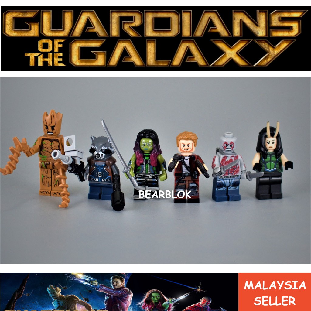 LEGO compatible Guardian Of the Galaxy Mini Figure Starlord Gamora