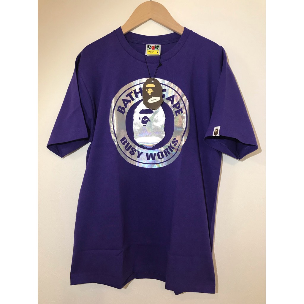 A Bathing Ape HOLOGRAM BUSY WORKS TEE SIZE(M) | Shopee Malaysia