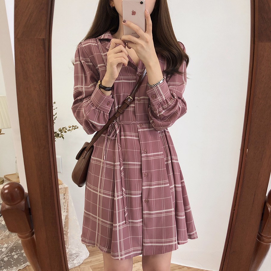 Korean style clearance long sleeve dress