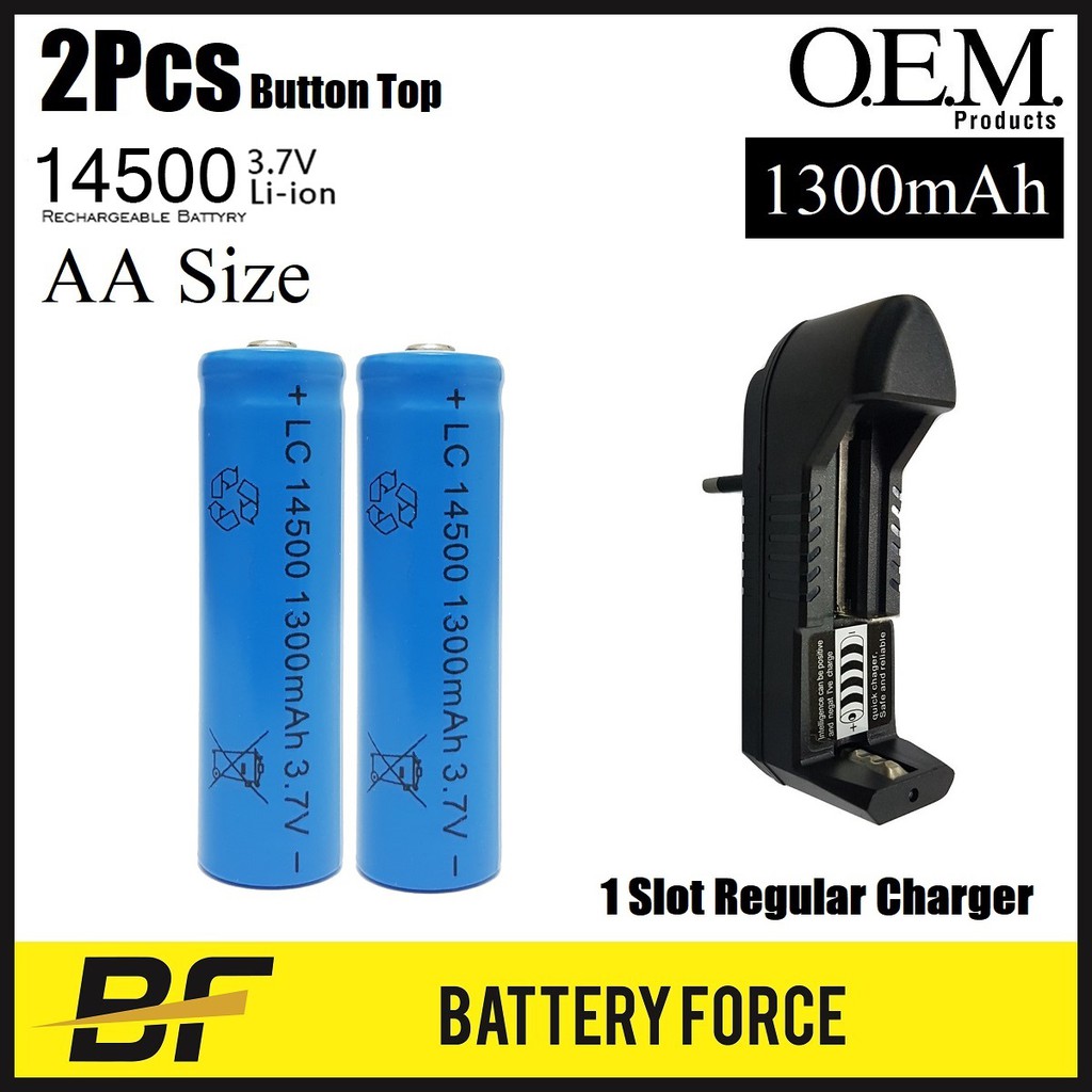 Batterie 3.7v 1300 mAh type LC 14500 rechargeable