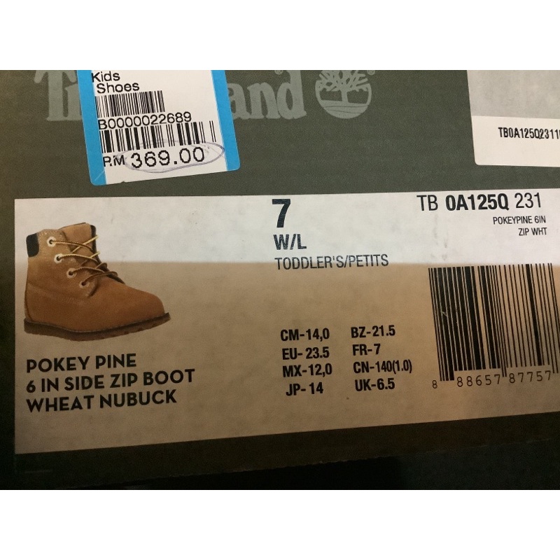 Kids timberland boots clearance size 1